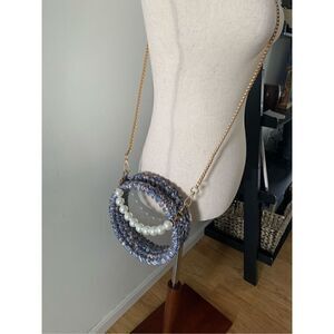 Retro clutch clear crossbody purse